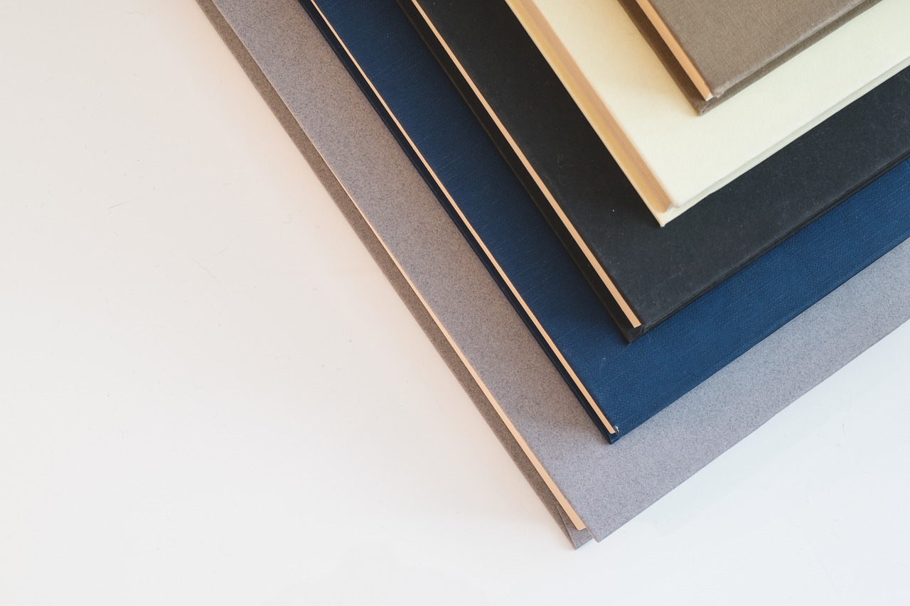 A stack of case bound books.